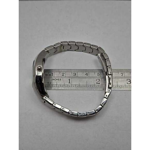 Tomax IBM Womens Quartz Watch Silvertone Tonneau White Dial Bracelet New Battery - Picture 10 of 11